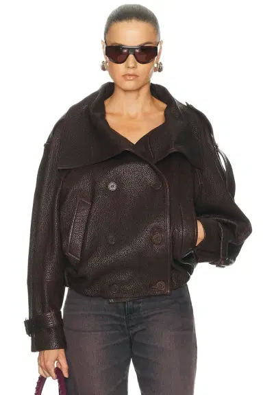 Acne Studios Laris Leather Jacket | Thumbnail 1 Acne Studios Laris Leather Jacket | Thumbnail 1