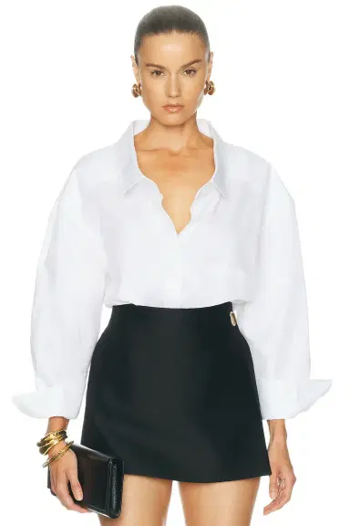 Givenchy Wide Collar Long Sleeve Shirt | Thumbnail 1 Givenchy Wide Collar Long Sleeve Shirt | Thumbnail 1