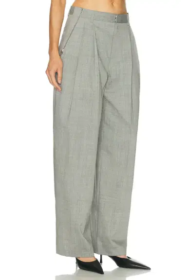 Alexander Wang Mid-Rise Tailored Pant With Side Zippers | Thumbnail 3 Alexander Wang Mid-Rise Tailored Pant With Side Zippers | Thumbnail 3