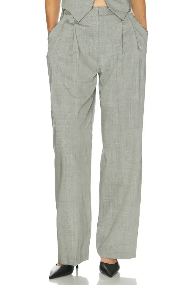 Alexander Wang Mid-Rise Tailored Pant With Side Zippers