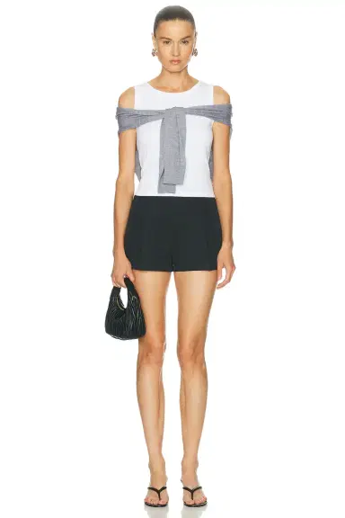 Alexander Wang Pre-Styled Tank Top With Draped Cardigan | Thumbnail 4