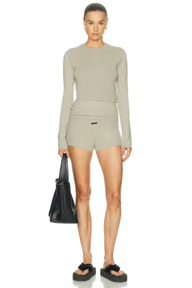 Fear of God Essentials Rib Knit Crop Top | Thumbnail 4