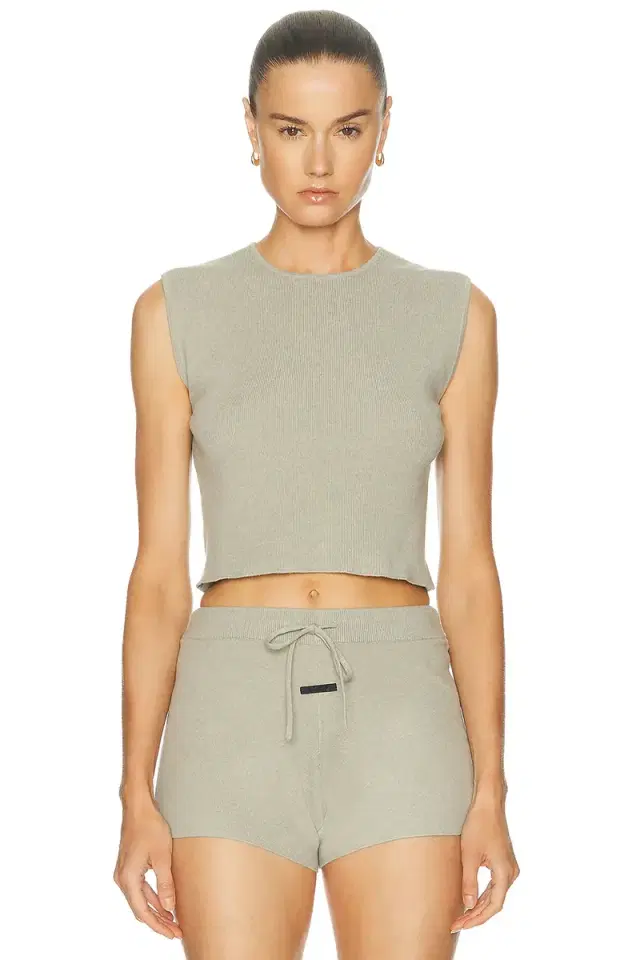 Fear of God ESSENTIALS Rib Knit Crop Top