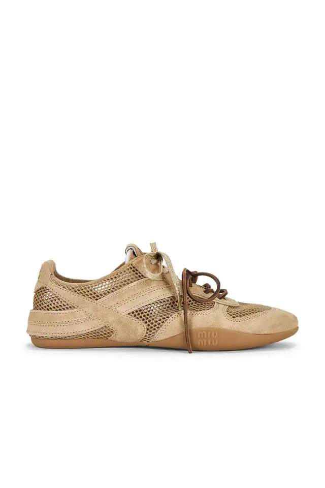 Miu Miu Rete Scamosciato Sneaker