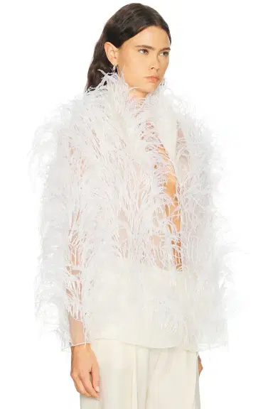 Lapointe Marbled Feathers Jacket | Thumbnail 2 Lapointe Marbled Feathers Jacket | Thumbnail 2