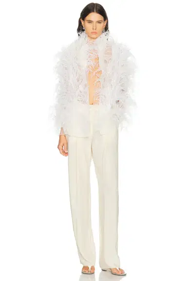 Lapointe Marbled Feathers Jacket | Thumbnail 4 Lapointe Marbled Feathers Jacket | Thumbnail 4