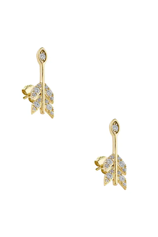 Sydney Evan Marquise Protective Eye Arrow Stud Earrings