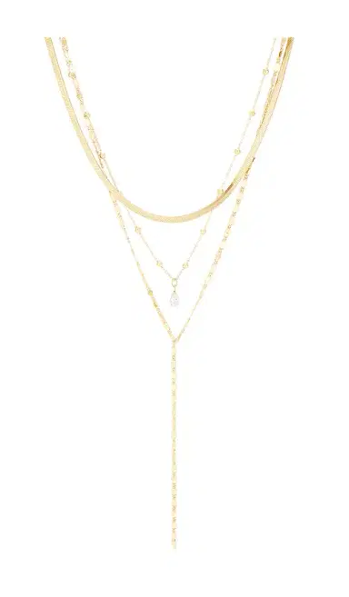 petit moments Layered Stone Lariat Necklace | Thumbnail 2