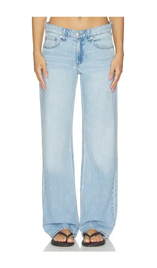 Rag & Bone Featherweight Cam Low Rise Full Straight Jeans