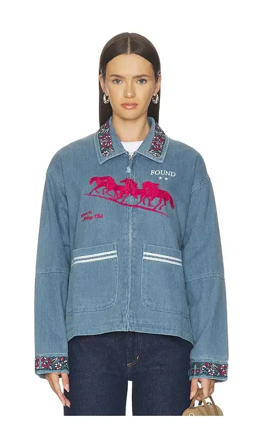 Found Jockey Club Embroidered Jacket