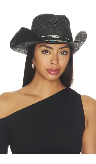 8 Other Reasons Woven Cowboy Hat With Decorative Beaded Band | Thumbnail 1