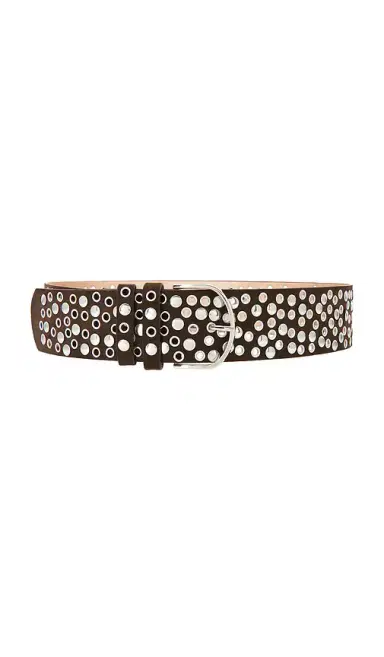 8 Other Reasons Studded Brown Suede Belt With Mixed Metal Grommets | Thumbnail 1
