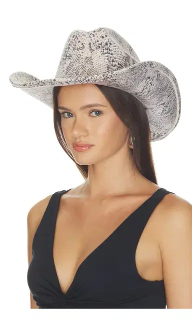 8 Other Reasons Midnight Rider Snakeskin Printed Cowboy Hat | Thumbnail 1