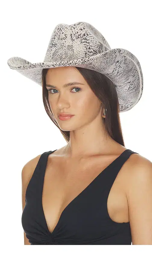 8 Other Reasons Midnight Rider Snakeskin Printed Cowboy Hat