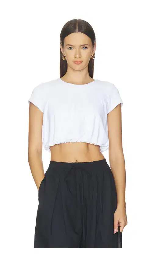 susana monaco Crew Blouson Top