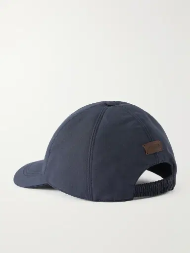 Canali Logo-Appliqué Cotton-Blend Cap - Men | Thumbnail 4