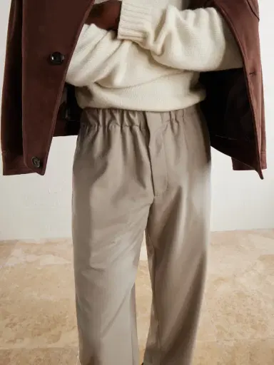 Lardini Straight-Leg Stretch-Wool Flannel Trousers - Men | Thumbnail 5