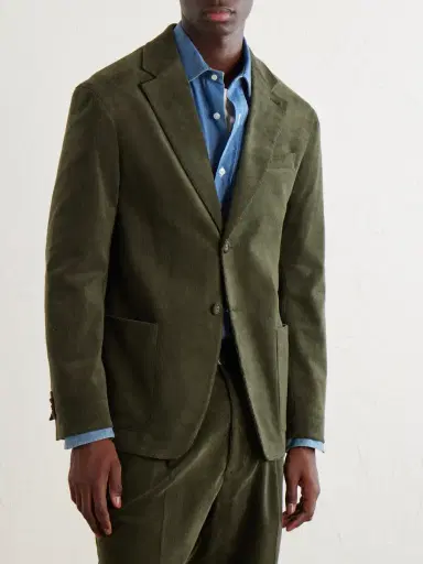 OFFICINE GÉNÉRALE Michel Cotton-Blend Corduroy Suit Jacket - Men | Thumbnail 3