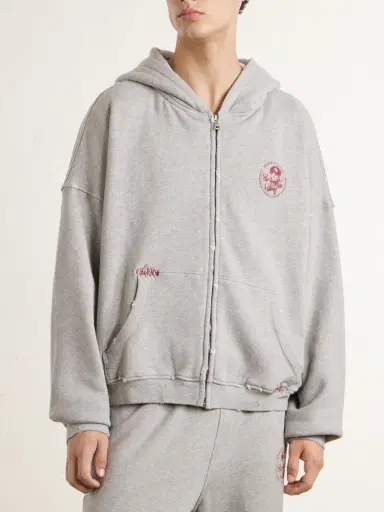 Nahmias Youth Enrichment Logo-Print Cotton-Jersey Zip-Up Hoodie - Men | Thumbnail 3 Nahmias Youth Enrichment Logo-Print Cotton-Jersey Zip-Up Hoodie - Men | Thumbnail 3