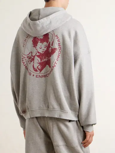 Nahmias Youth Enrichment Logo-Print Cotton-Jersey Zip-Up Hoodie - Men | Thumbnail 4 Nahmias Youth Enrichment Logo-Print Cotton-Jersey Zip-Up Hoodie - Men | Thumbnail 4