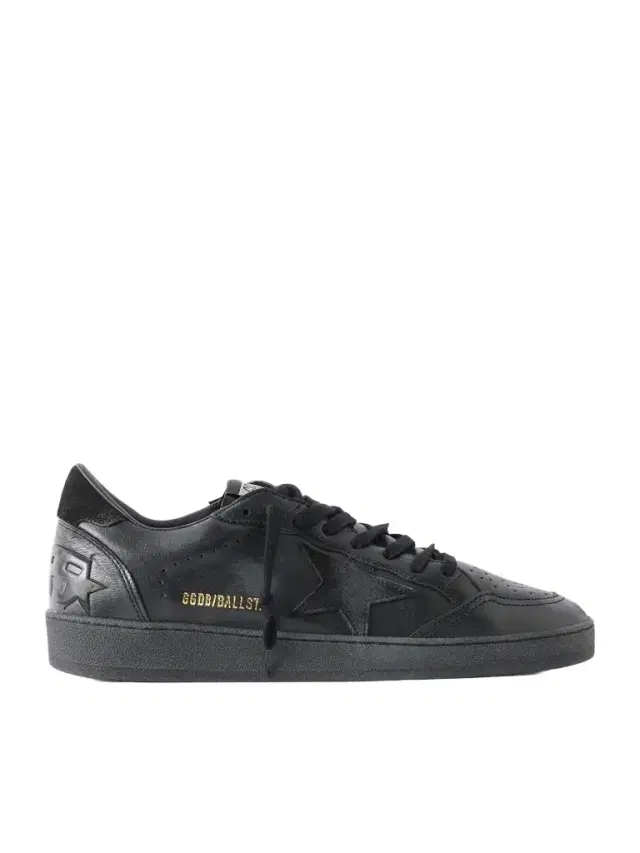 Golden Goose Ball Star Distressed Suede-Trimmed Leather Sneakers - Men