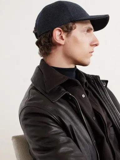 Canali Logo-Appliquéd Wool Cap - Men | Thumbnail 2 Canali Logo-Appliquéd Wool Cap - Men | Thumbnail 2