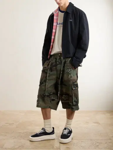 Nahmias Wide-Leg Printed Cotton Shorts - Men | Thumbnail 2 Nahmias Wide-Leg Printed Cotton Shorts - Men | Thumbnail 2
