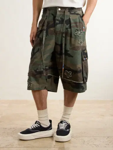 Nahmias Wide-Leg Printed Cotton Shorts - Men | Thumbnail 3 Nahmias Wide-Leg Printed Cotton Shorts - Men | Thumbnail 3