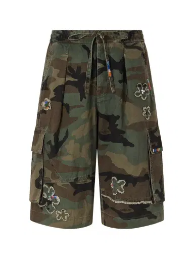Nahmias Wide-Leg Printed Cotton Shorts - Men | Thumbnail 1 Nahmias Wide-Leg Printed Cotton Shorts - Men | Thumbnail 1
