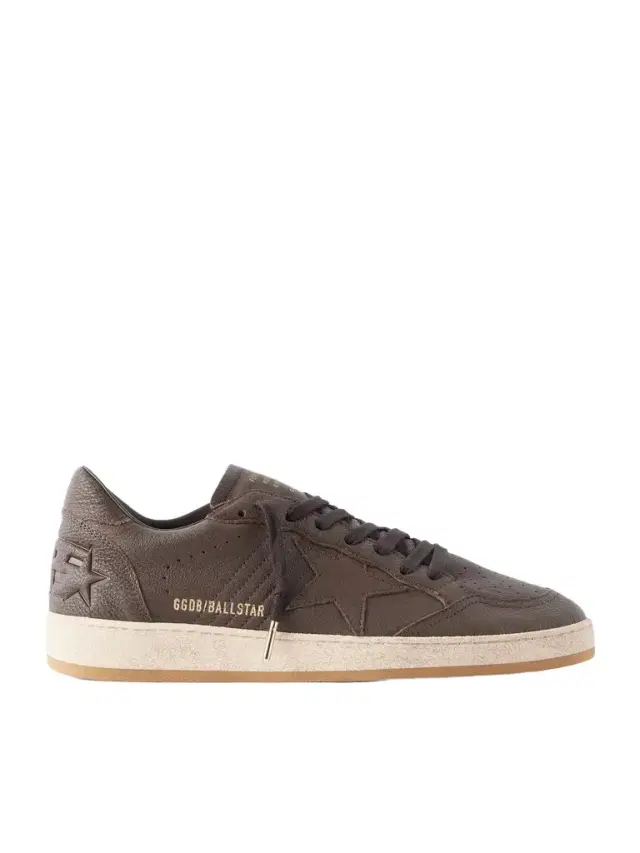 Golden Goose Ball Star Distressed Leather Sneakers - Men