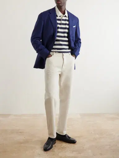 dunhill Checked Wool, Silk and Cashmere-Blend Blazer - Men | Thumbnail 2