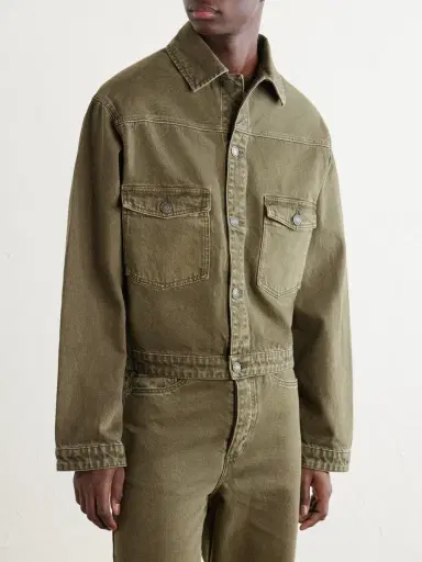 MANAAKI Pita Garment-Dyed Organic Denim Jacket - Men | Thumbnail 3