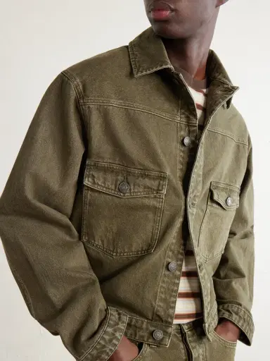 MANAAKI Pita Garment-Dyed Organic Denim Jacket - Men | Thumbnail 5