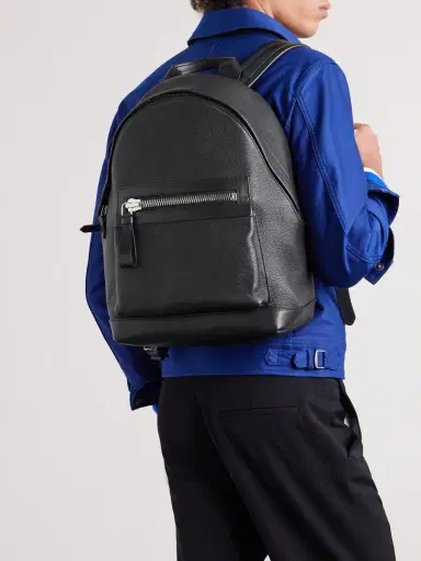 Tom Ford Buckley Full-Grain Leather Backpack - Men | Thumbnail 3