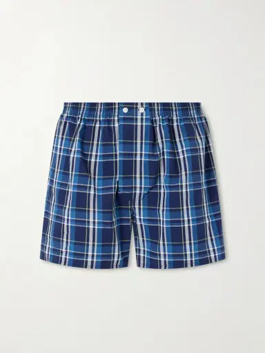 Derek Rose Barker 42 Checked Cotton-Jersey Boxer Shorts - Men | Thumbnail 2
