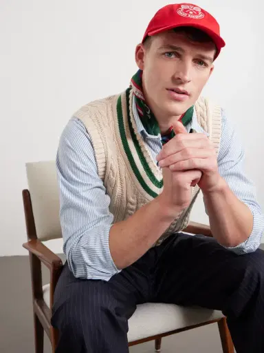 Drake's Embroidered Cotton-Twill Cap - Men | Thumbnail 2