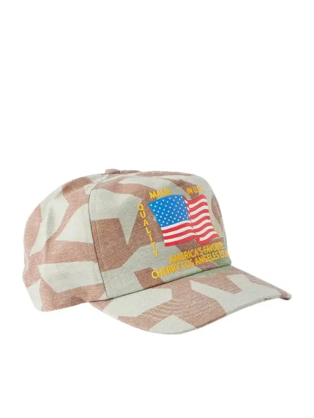 Cherry Los Angeles America's Favorite Logo-Embroidered Printed Cotton Cap - Men