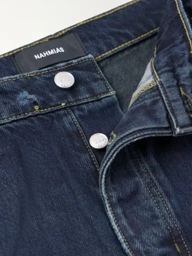 Nahmias Destroyed Wide-Leg Striped Jeans - Men | Thumbnail 6 Nahmias Destroyed Wide-Leg Striped Jeans - Men | Thumbnail 6