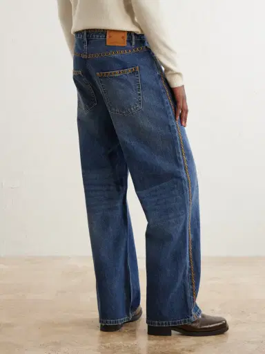 MANAAKI Tukutuku Straight-Leg Embroidered Organic Jeans - Men | Thumbnail 4 MANAAKI Tukutuku Straight-Leg Embroidered Organic Jeans - Men | Thumbnail 4