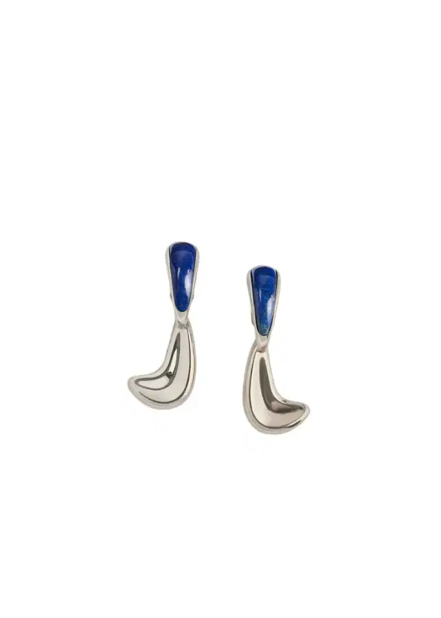 Khaite Cyclone Earrings In Silver With Blue