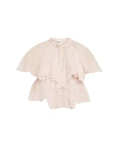Etoile Isabel Marant Lorna Scalloped-Trim Cotton Voile Blouse | Thumbnail 1