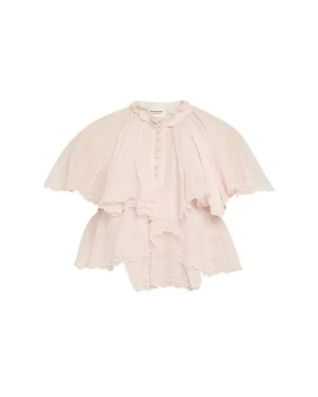 Etoile Isabel Marant Lorna Scalloped-Trim Cotton Voile Blouse