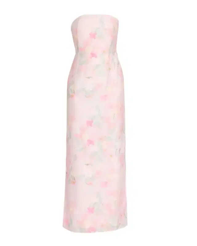 BERNADETTE Elora Strapless Floral Linen Maxi Dress