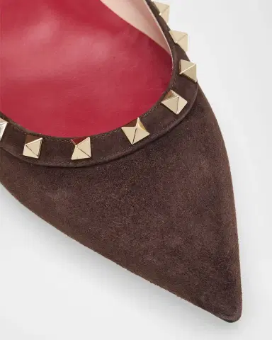 Valentino Garavani 5mm Rockstud Suede Ballerina Flats | Thumbnail 5 Valentino Garavani 5mm Rockstud Suede Ballerina Flats | Thumbnail 5