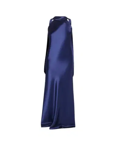 Talbot Runhof Crepe Satin Sleeveless Halter Gown | Thumbnail 1 Talbot Runhof Crepe Satin Sleeveless Halter Gown | Thumbnail 1