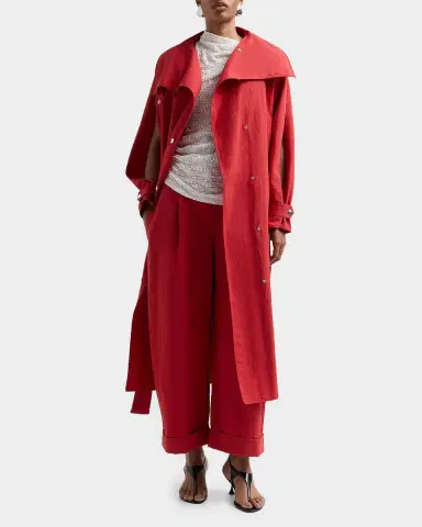 Proenza Schouler White Label Corey Belted Trench Coat | Thumbnail 2 Proenza Schouler White Label Corey Belted Trench Coat | Thumbnail 2