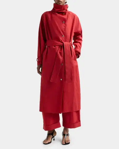 Proenza Schouler White Label Corey Belted Trench Coat | Thumbnail 4 Proenza Schouler White Label Corey Belted Trench Coat | Thumbnail 4