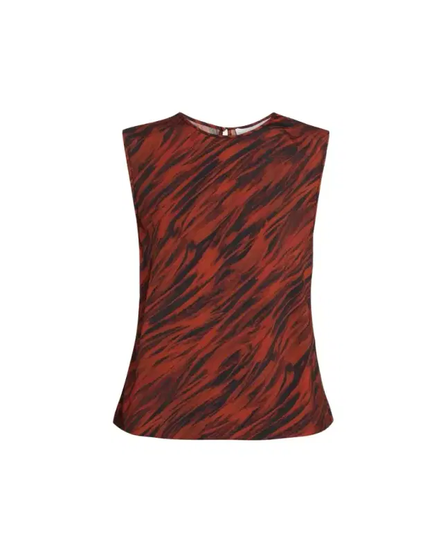 Proenza Schouler White Label Megan Sleeveless Printed Twill Top