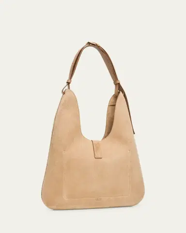 Tom Ford Kara Medium Hanging T Suede Hobo Bag | Thumbnail 3