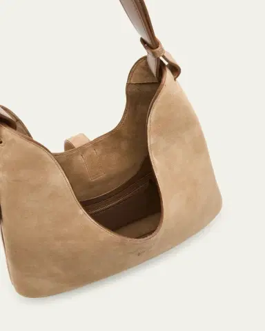 Tom Ford Kara Medium Hanging T Suede Hobo Bag | Thumbnail 4
